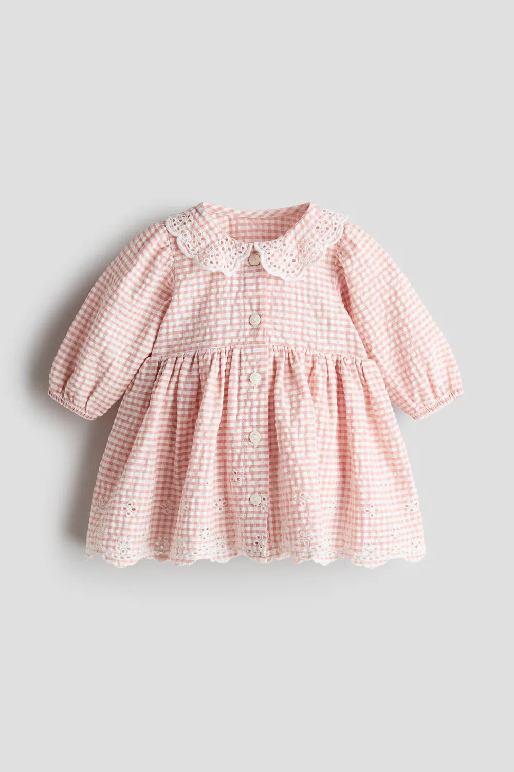 Хлопковый боди H&M, Hellrosa/Weiß Kariert
