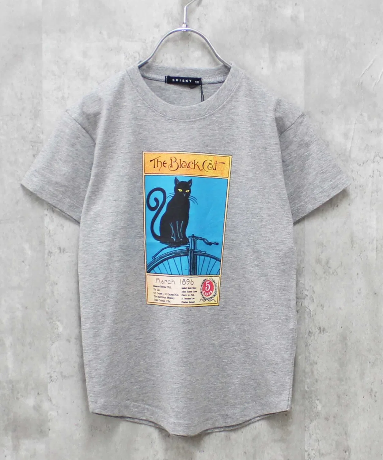 Детская футболка с принтом, свободного кроя SHISKY, Heather Grey