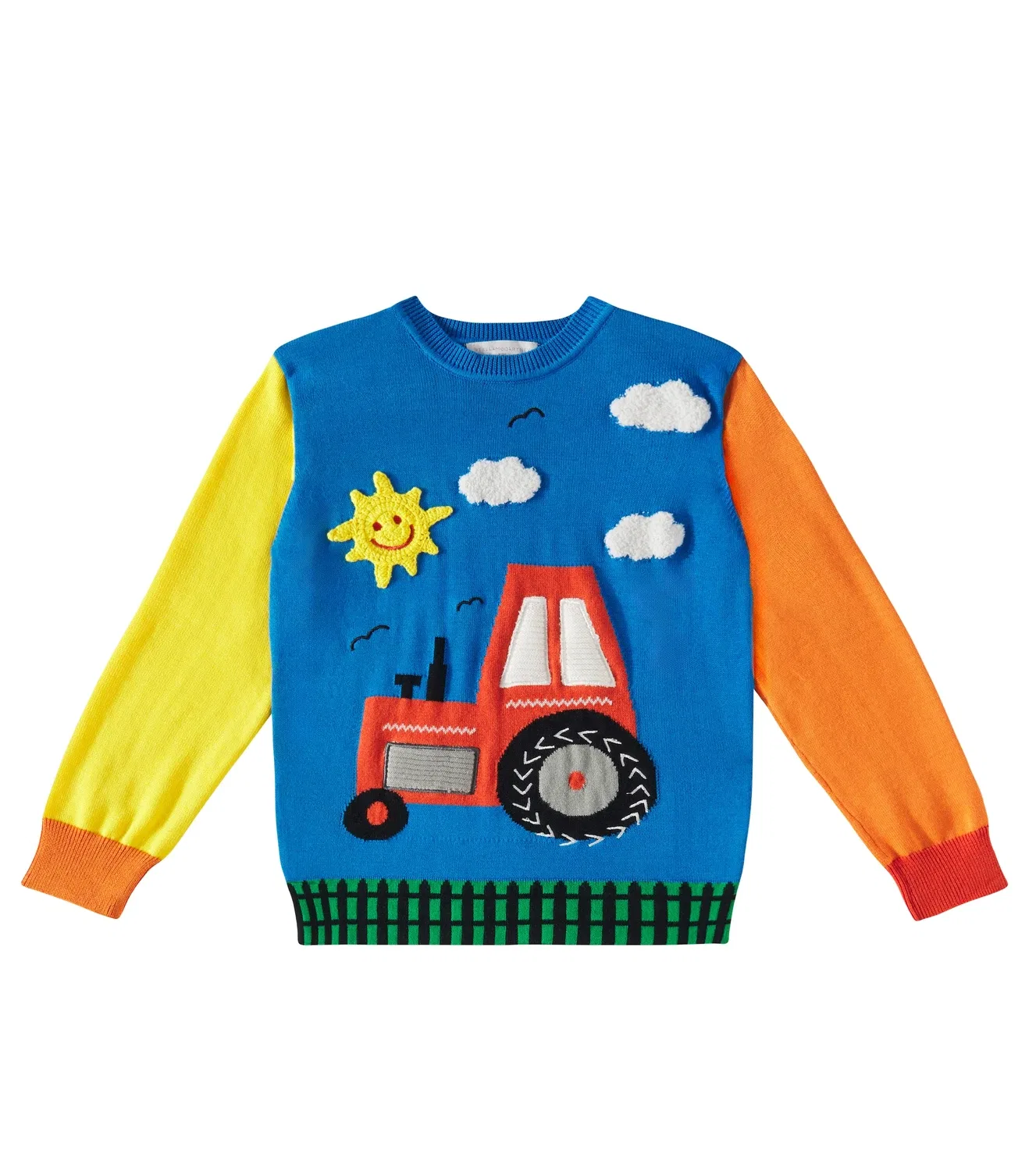 Свитер жаккардовый хлопковый Stella Mccartney Kids, мультиколор