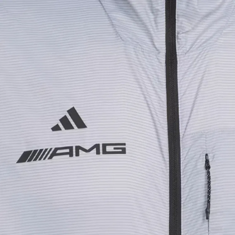 Мужская куртка AMG Windbreaker Asia Sizing 'Glory GreySilver Dawn' adidas, Glory Grey/Silver Dawn — фото 4