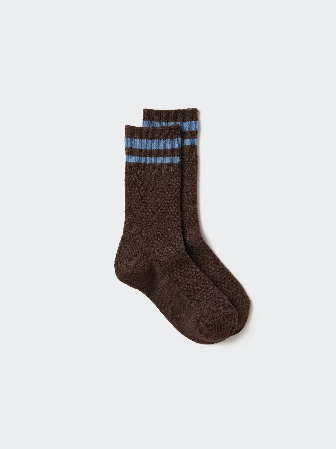 Носки Uniqlo Heattech Popcorn, для повседневной носки, темно-коричневый