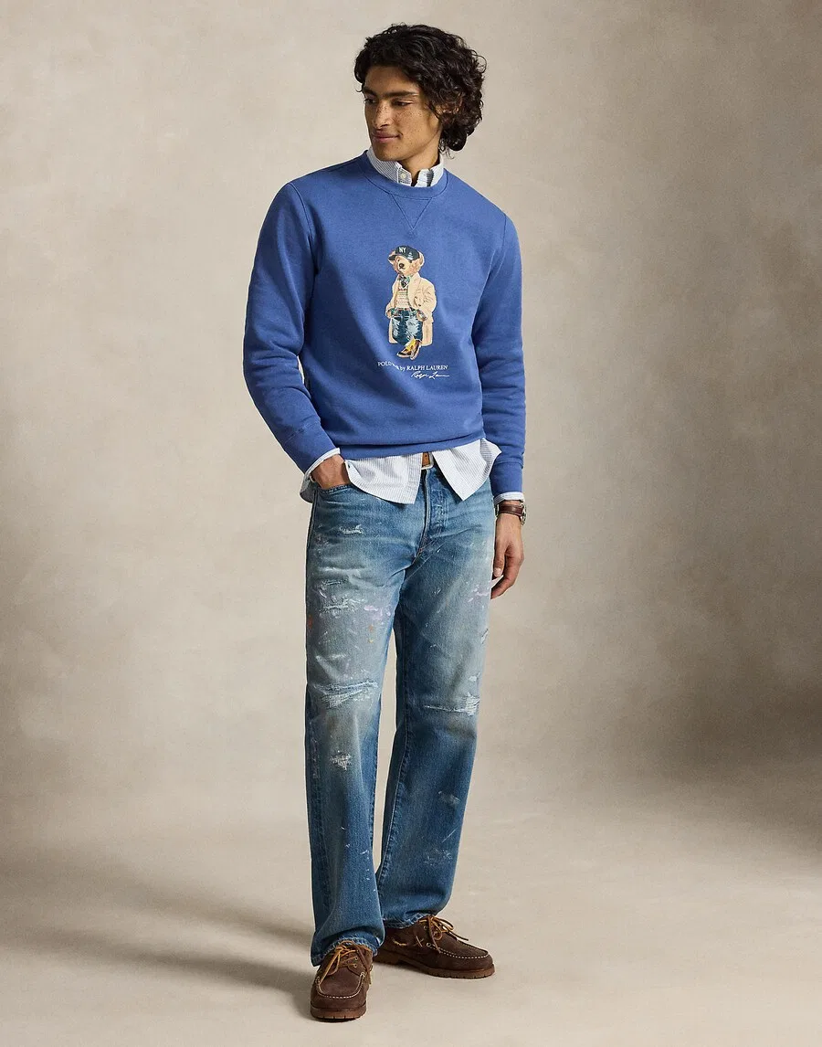 Толстовка Polo Ralph Lauren темно-синего и сапфирового цвета — фото 4