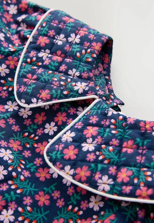 Комплект из боди и шорт с цветочным принтом, модель Regular fit - bloomer 2 piece set, Next, Navy Blue Ditsy, темно-синий — фото 3