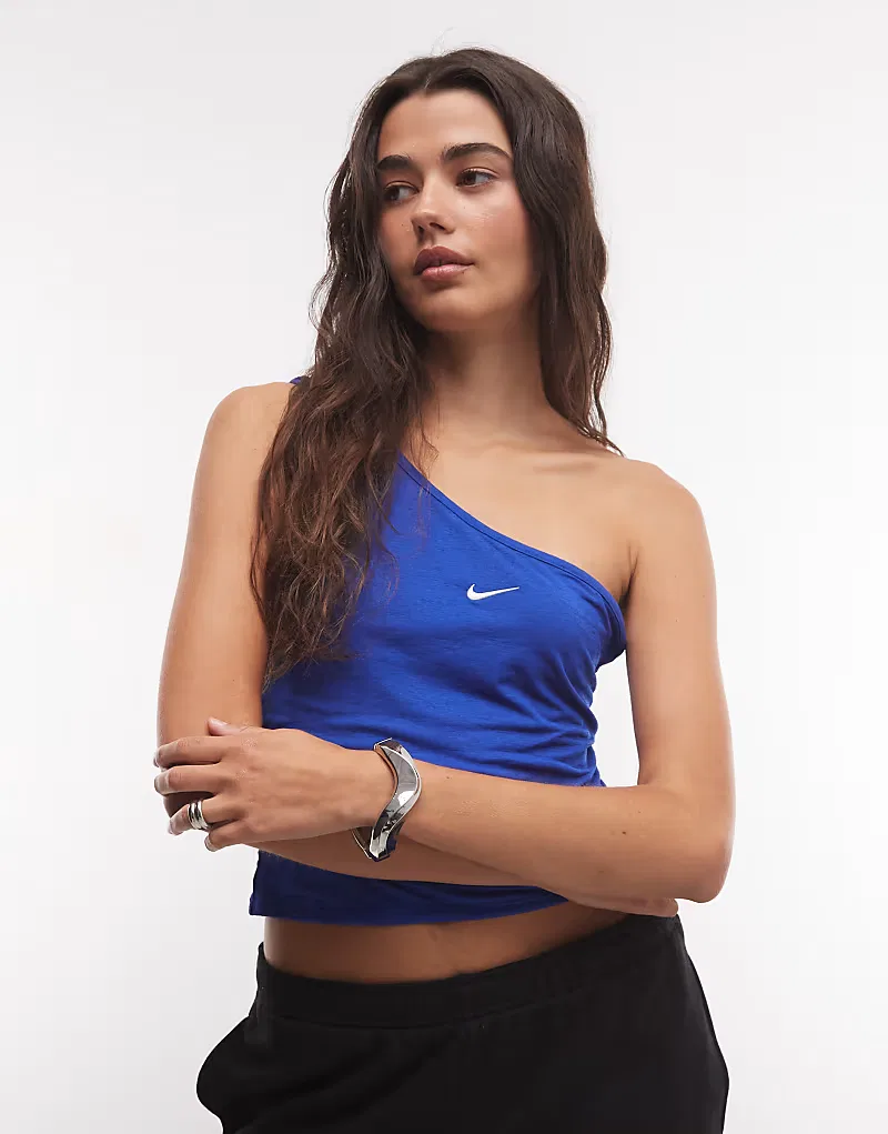 Майка на одно плечо Nike, синий