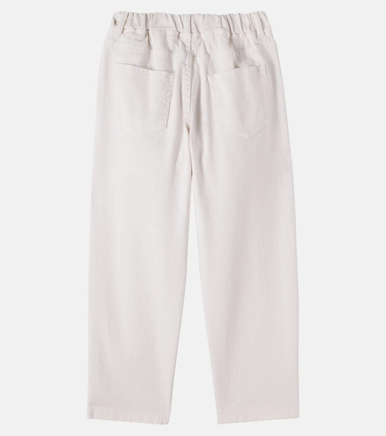 Прямые джинсы хлопковые Brunello Cucinelli Kids, белый — фото 3
