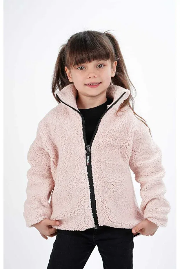 Детская куртка для девочек из плюша Çocuk Giyim Merkezi, Pink