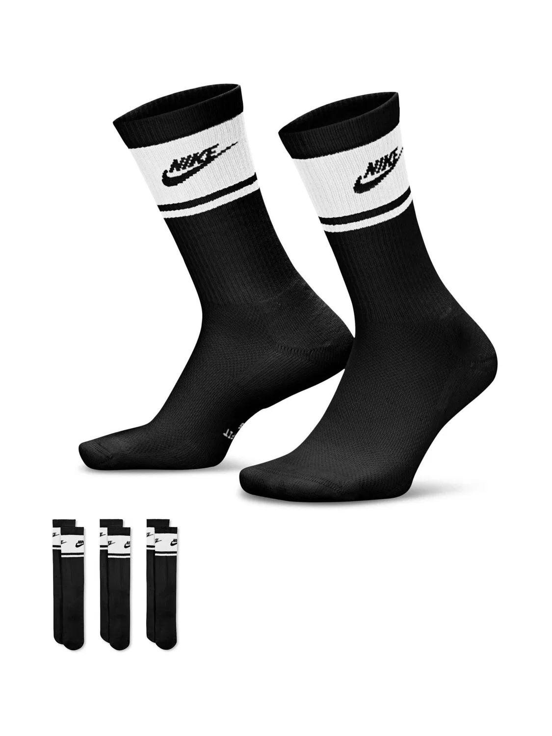 Носки повседневные Nike Everyday Elevated Crew, черные