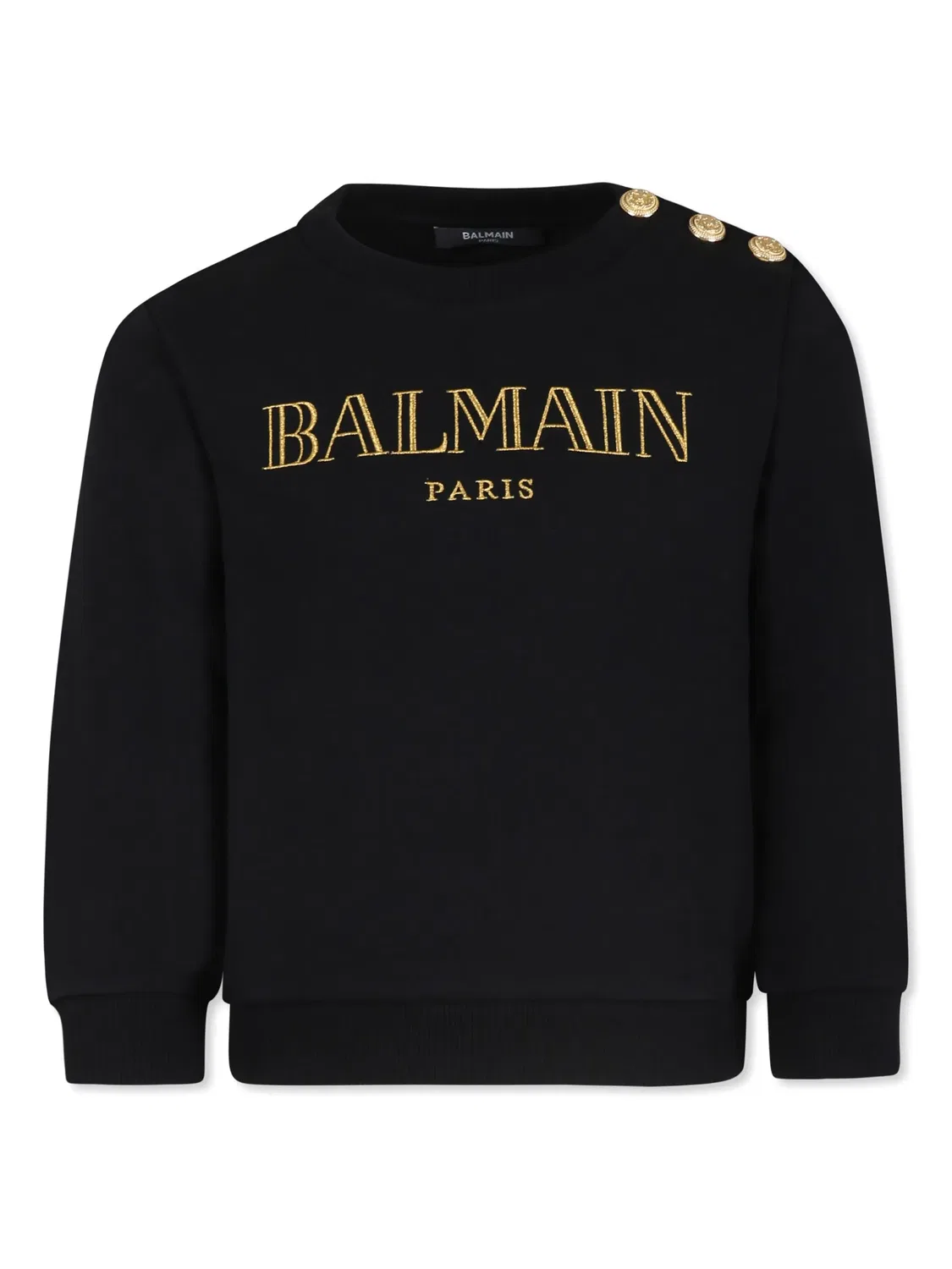 Balmain Толстовка с Вышитым Логотипом Черного Цвета