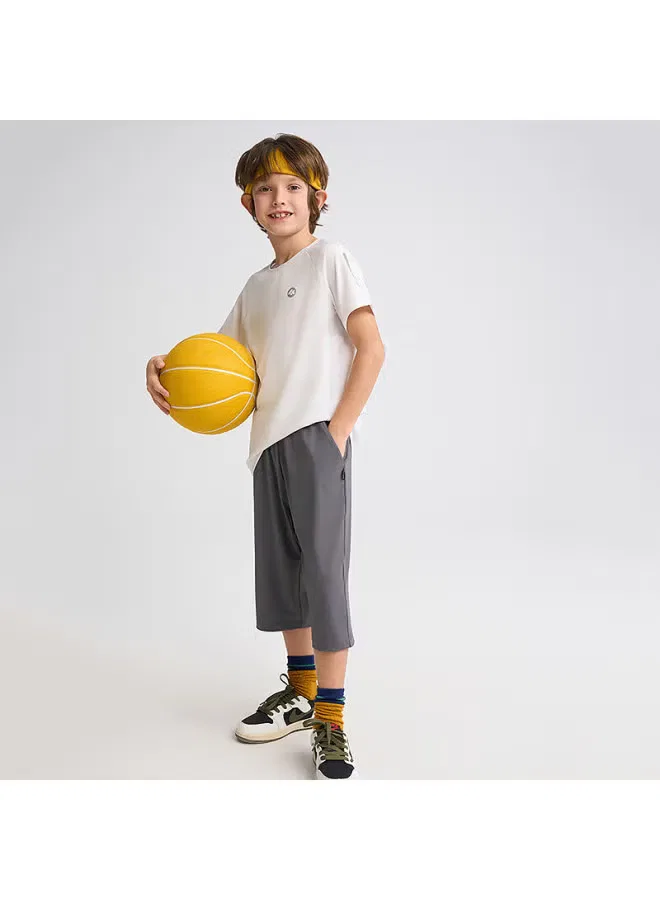 Брюки спортивные с высокой эластичностью Aimer Kids, темно-серый
