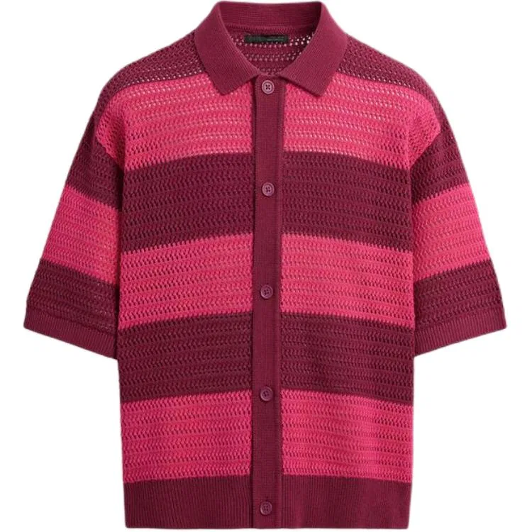Мужская рубашка с воротником, Pink, ZARA