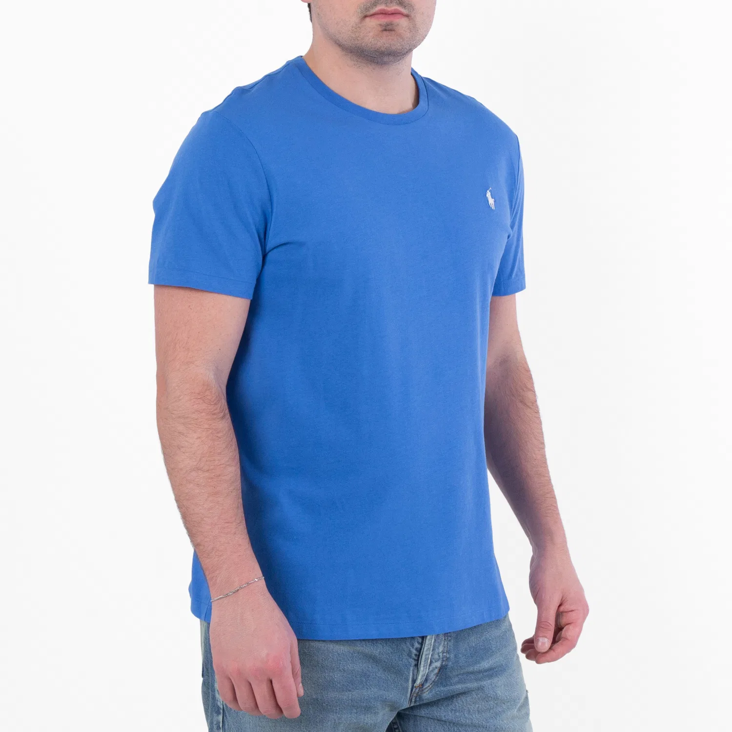 Футболка Custom Slim Fit Crewneck Polo Ralph Lauren, Blue 1 — фото 2