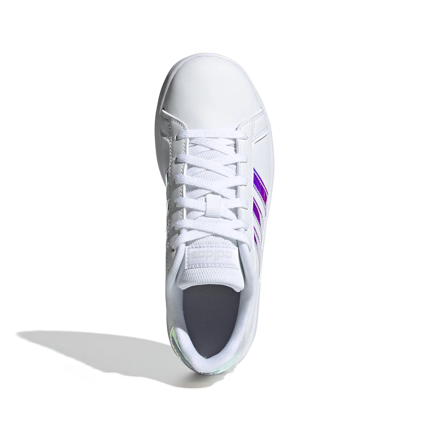 Детские кроссовки для мальчиков с закрытым носком Grand Court K Adidas, Cloud White Dash Grey — фото 3
