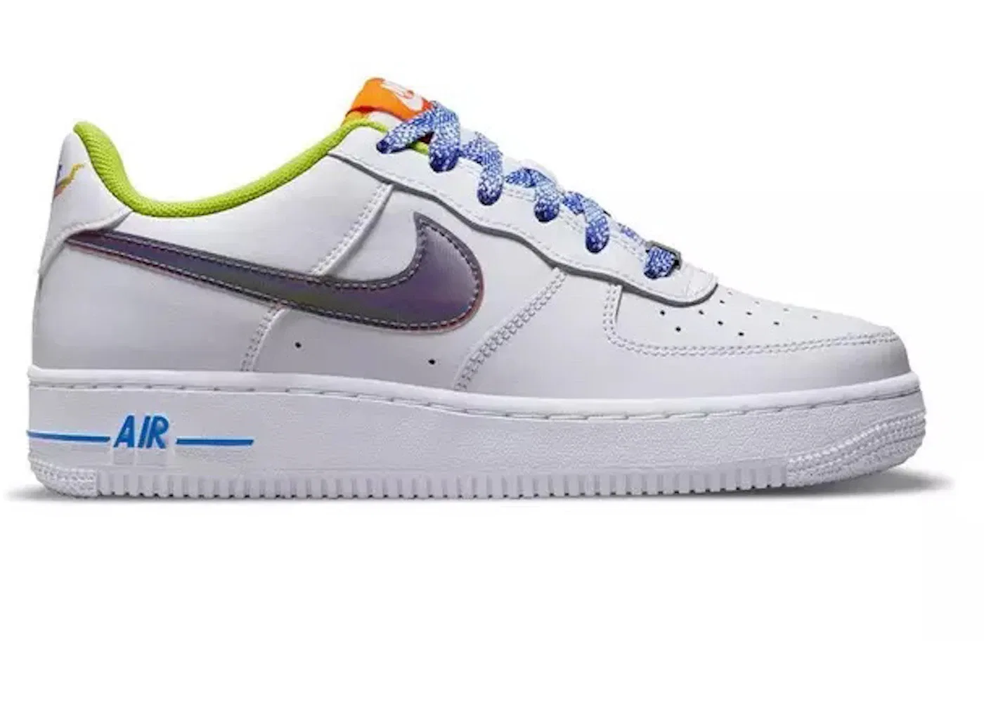Детские кроссовки Lifestyle Nike Air Force 1 Low LV8, White/Medium Blue/Magma Orange/Multi-Color