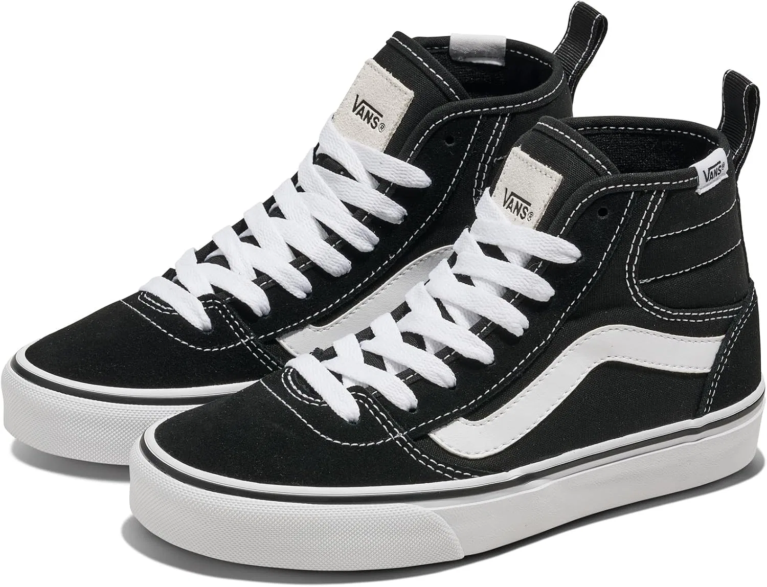 Детские кеды с высоким верхом Ashwood High Top Vans, Suede/Canvas Black/White — фото 2