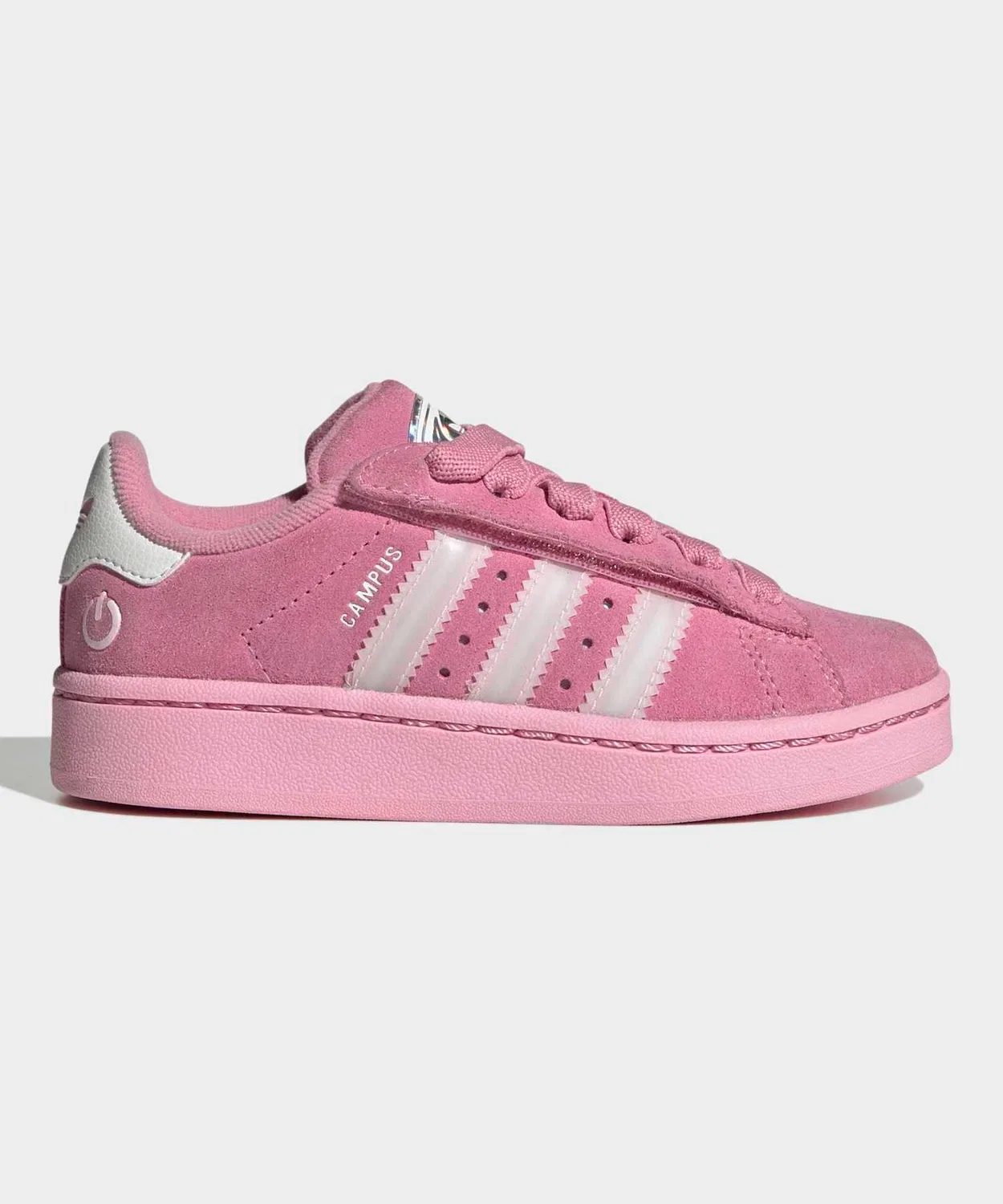 Детские кроссовки с подсветкой, на липучке, модель Campus 00s LED Lights Comfort Closure Elastic Lace, Adidas, Pink