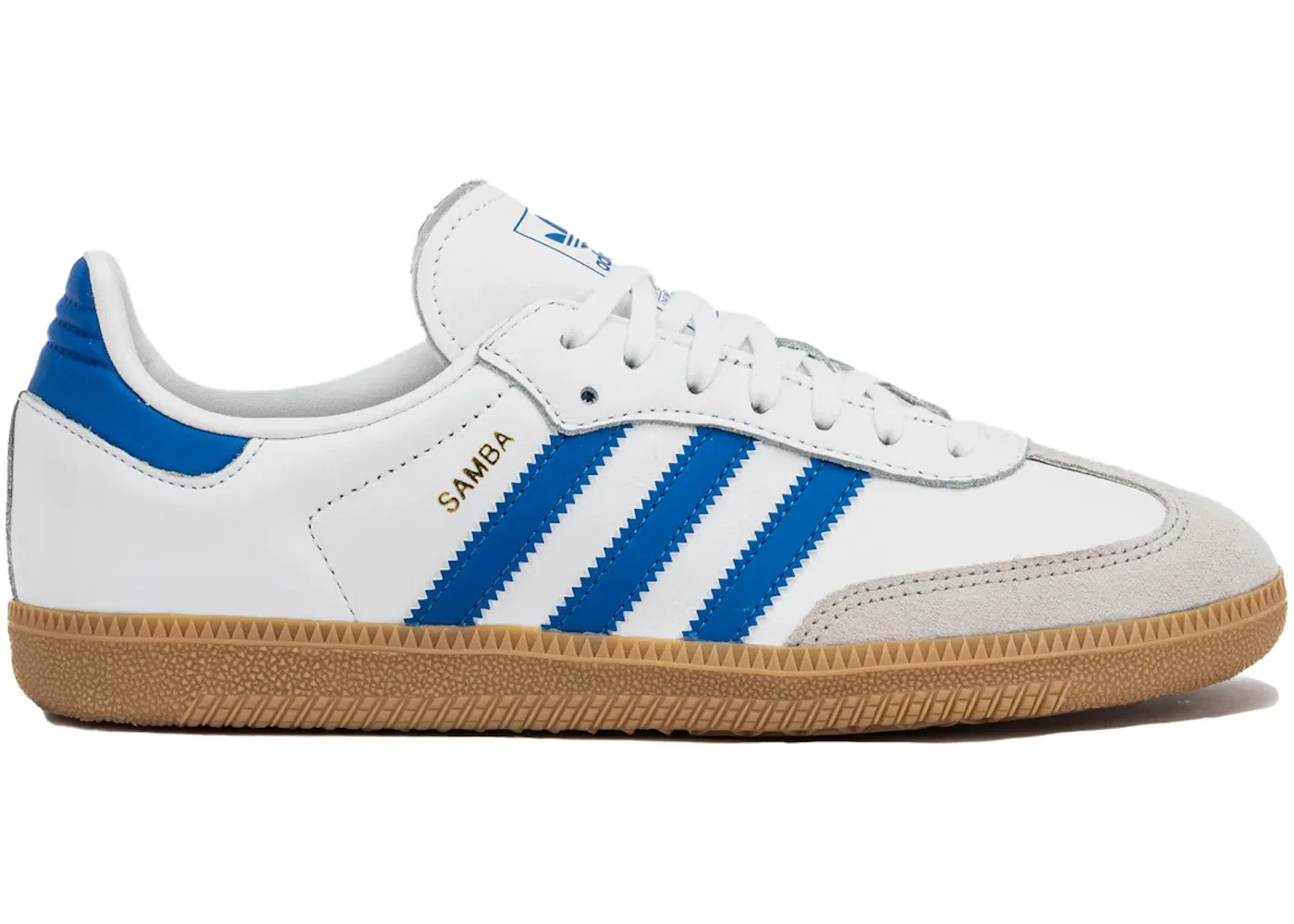 Детские кроссовки lifestyle с замшевыми вставками Adidas Samba OG, White/Blue/Gum