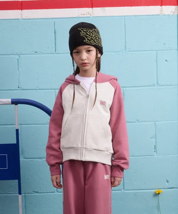 Детская худи на молнии, с капюшоном, Brownbreath Kids, indy pink