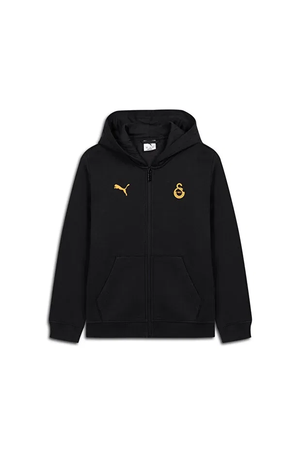 Детское худи с капюшоном на молнии Galatasaray Puma Kids Zipper Hooded Sweatshirt Gsstore, Black