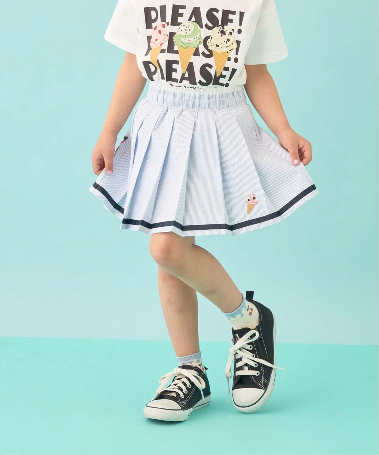 Детская плиссированная юбка с шортами Saks Blue Lycee mine, Sax Blue