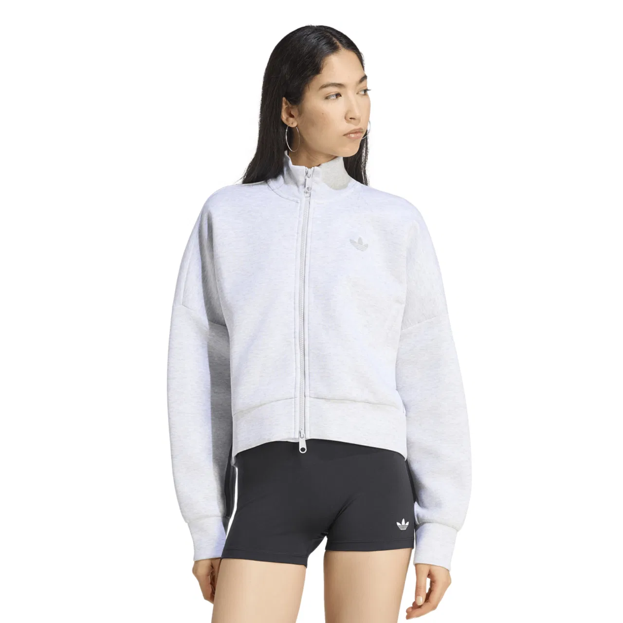 Женская куртка Spacer Track Top Adidas, цвет Light Grey Heather/Reflective Silver/Grey