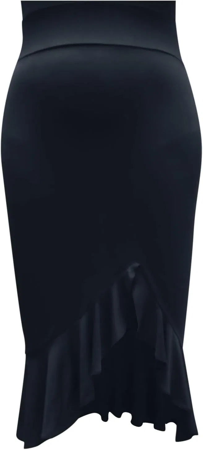 Женское платье макси с одним плечом и разрезом Generic, Black — фото 4