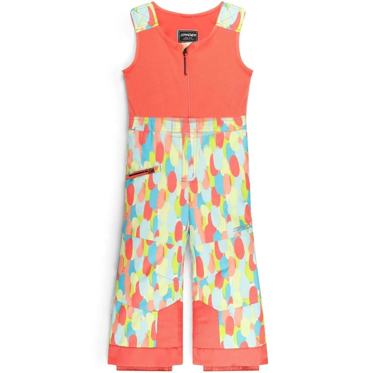 Штаны Expedition для малышей с флисовым нагрудником, модель Toddler Expedition, Spyder, Coral Haze Sprinkles