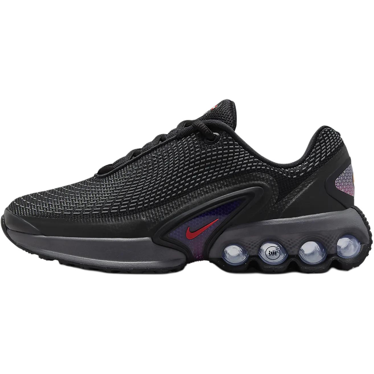 

Кроссовки для бега Nike Air Max Dn Low Top детские черные подростковые, темно-серый/темный дымчато-серый/металлический серебристый/светло-красный