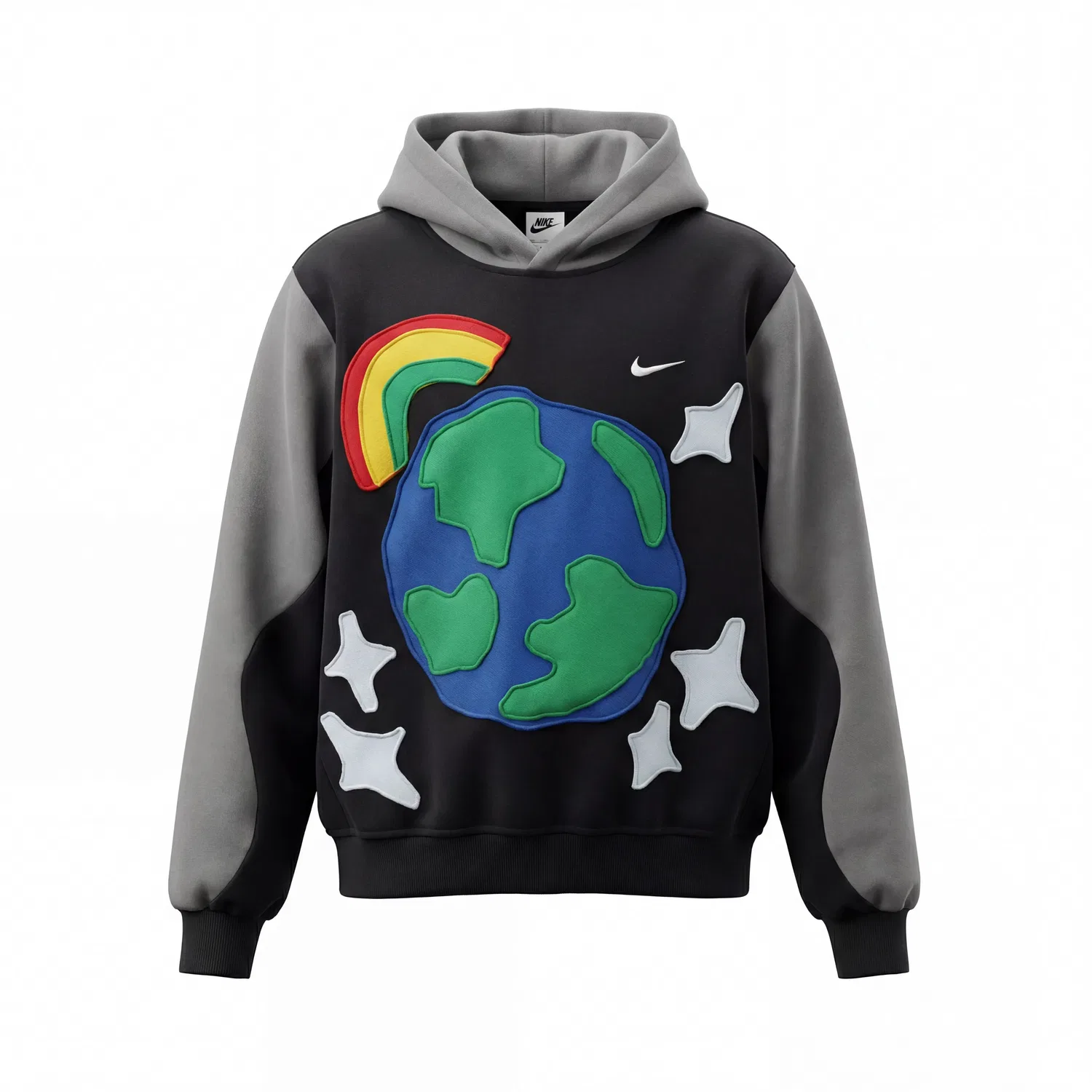 Толстовка унисекс Club, черная, с капюшоном, обычная посадка Nike, Black