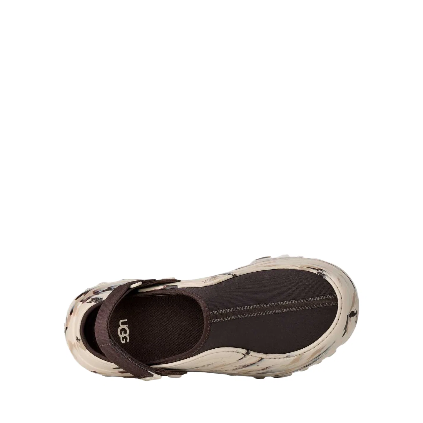 Детские закрытые тапочки UGG, Цвет Cocoa Powder Brown/Birch Gray — фото 4