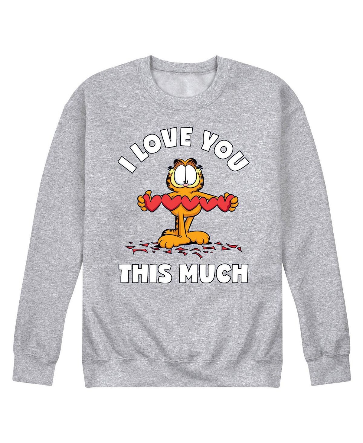 

Мужская флисовая толстовка garfield love you this much AIRWAVES, серый