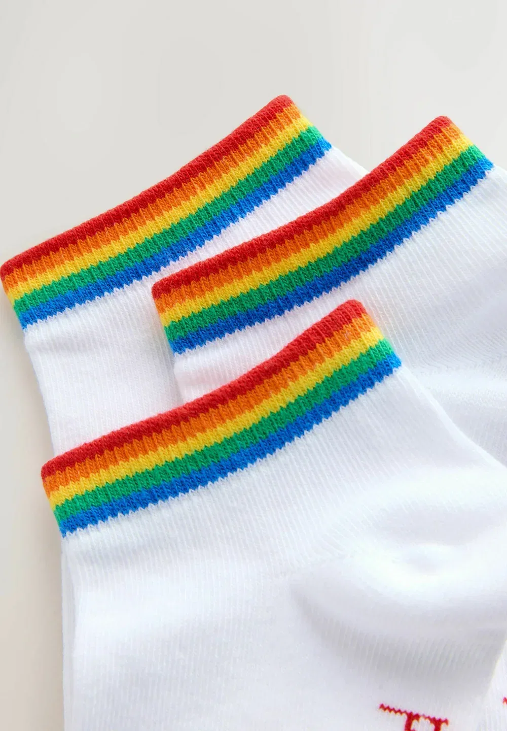 Комплект из 3 кроссовок - носки Little Bird, White Bright Rainbow Stripe — фото 3