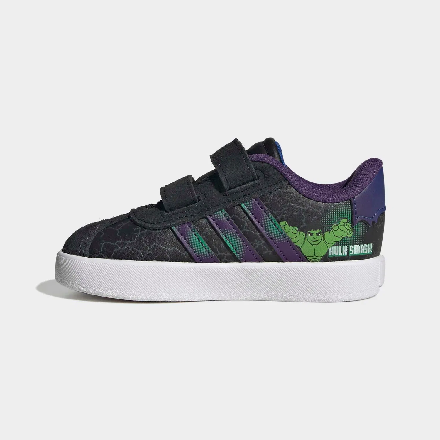 Детские кроссовки с липучкой VL COURT SPIDER-MAN CF I Adidas Sportswear, Core Black/Royal Blue/Violet — фото 3