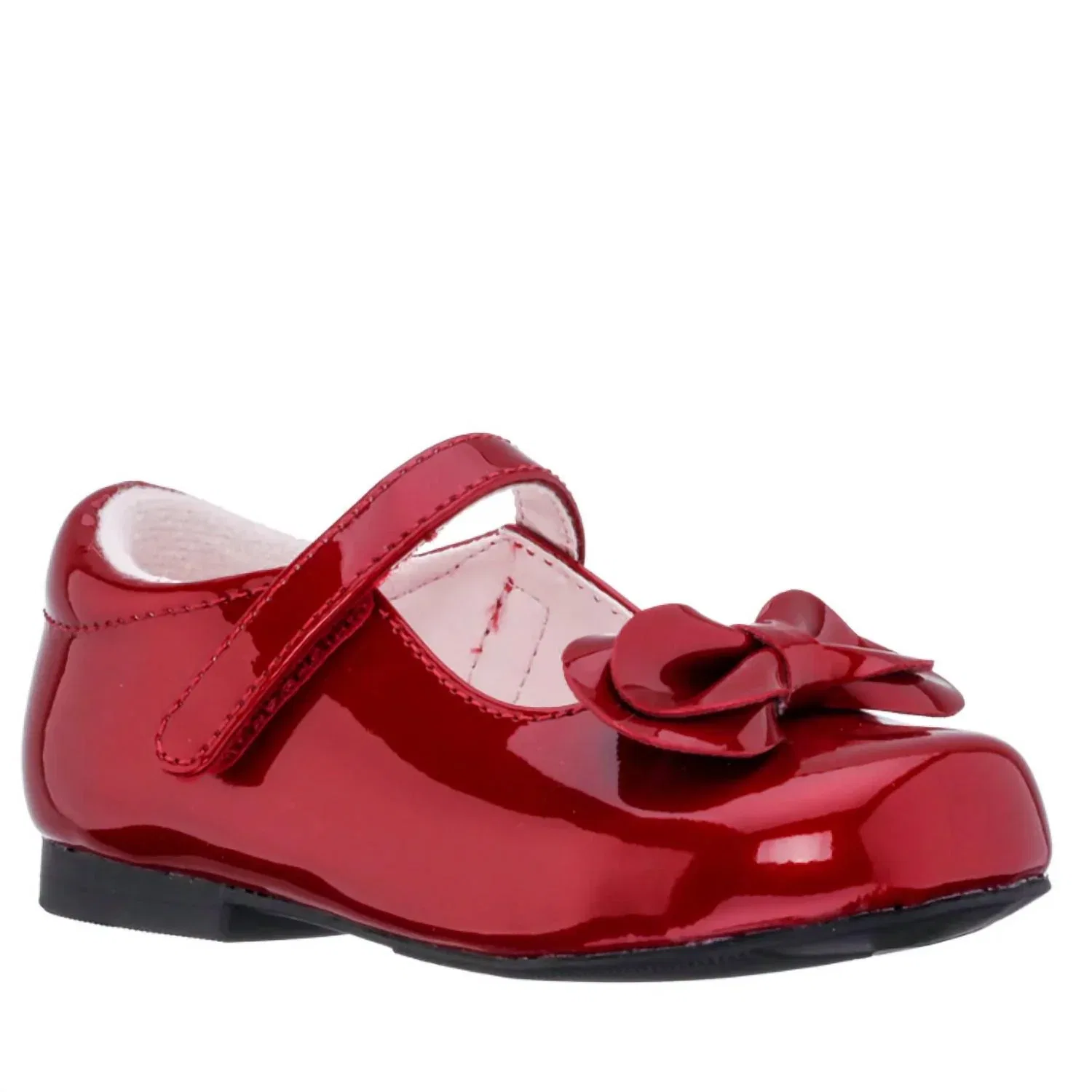 Детские туфли для девочек с бантом Krista Nina, Red Patent