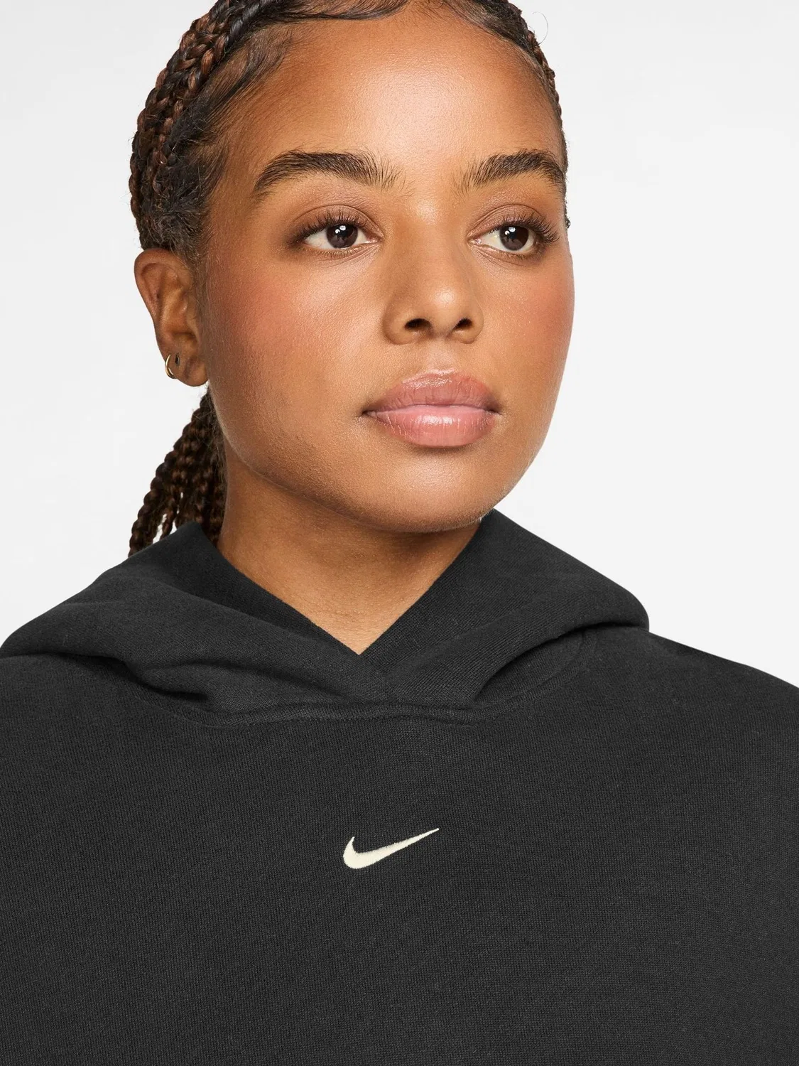 Худи оверсайз Nike Studio Fleece, черный — фото 3