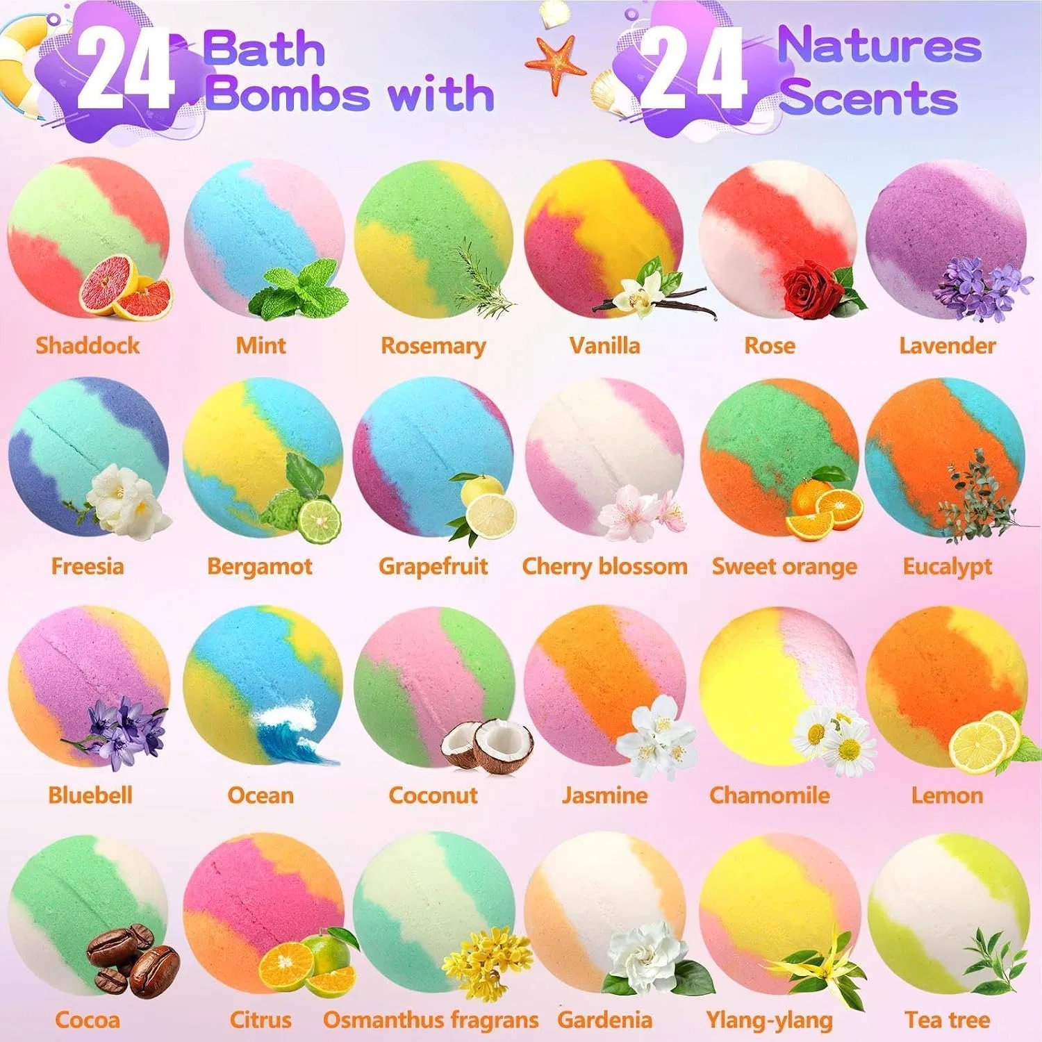 Бомбочки для ванны с игрушкой внутри, 24 шт, Generic — фото 4