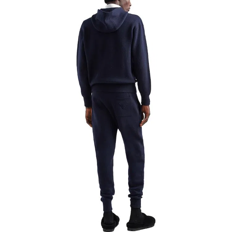 Мужские спортивные брюки кашемировые Prada, Marine Blue — фото 3