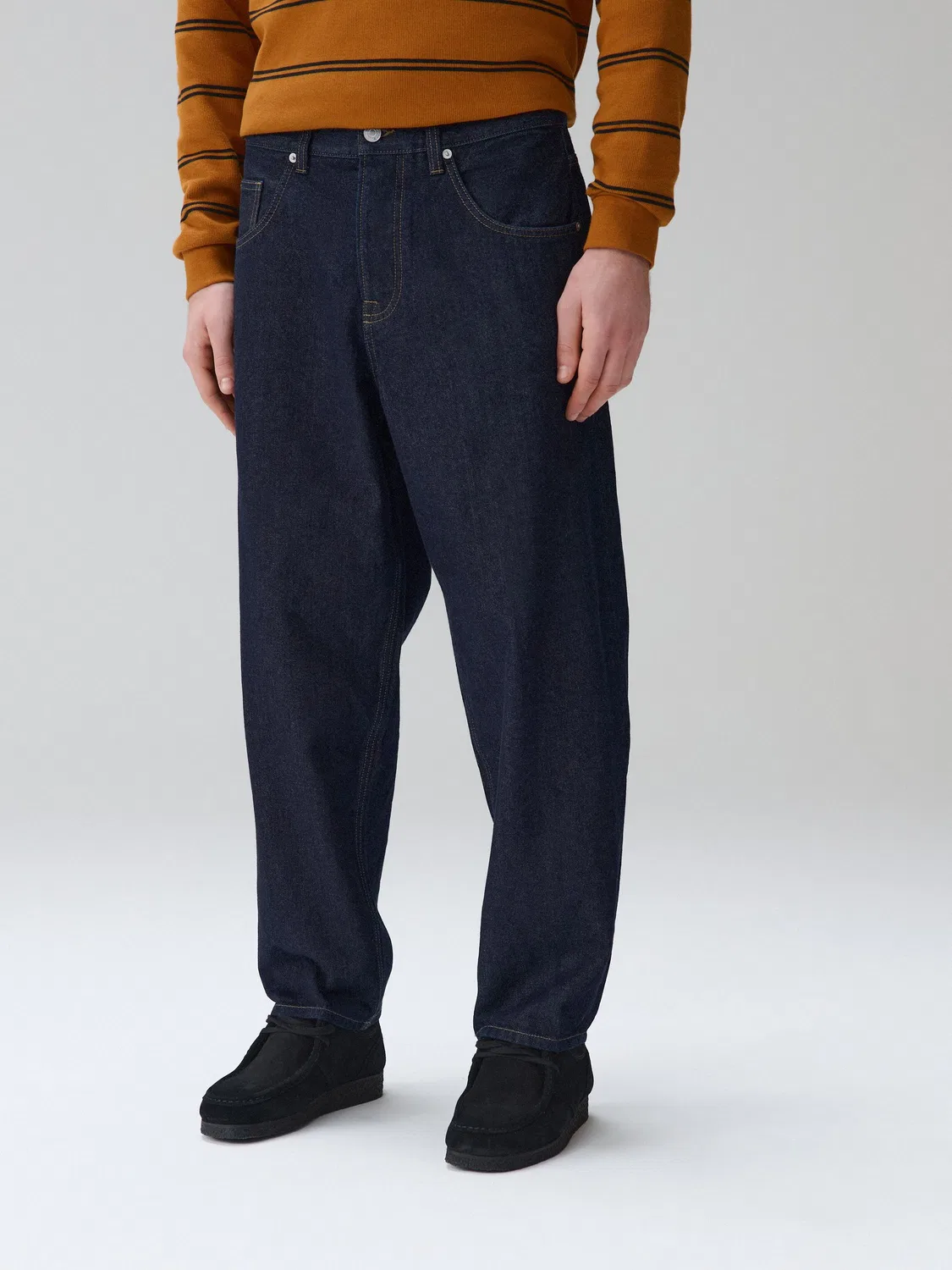 Джинсы Barrel Fit, Dark Blue Denim Next