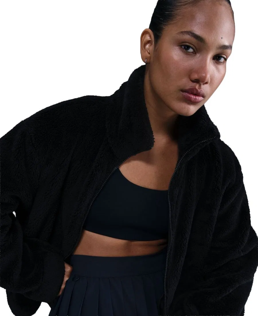 Флисовая куртка Nike Essential Sherpa High-Pile Fleece, Black/Sail — фото 2
