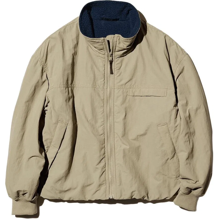 Куртка Uniqlo Stand Collar Fleece, 31 бежевый
