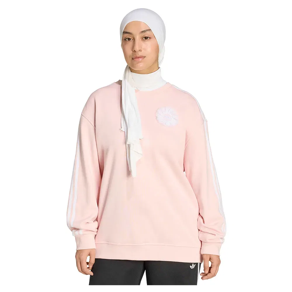 Свитшот Adidas Originals Lace Branding Crew, розовый