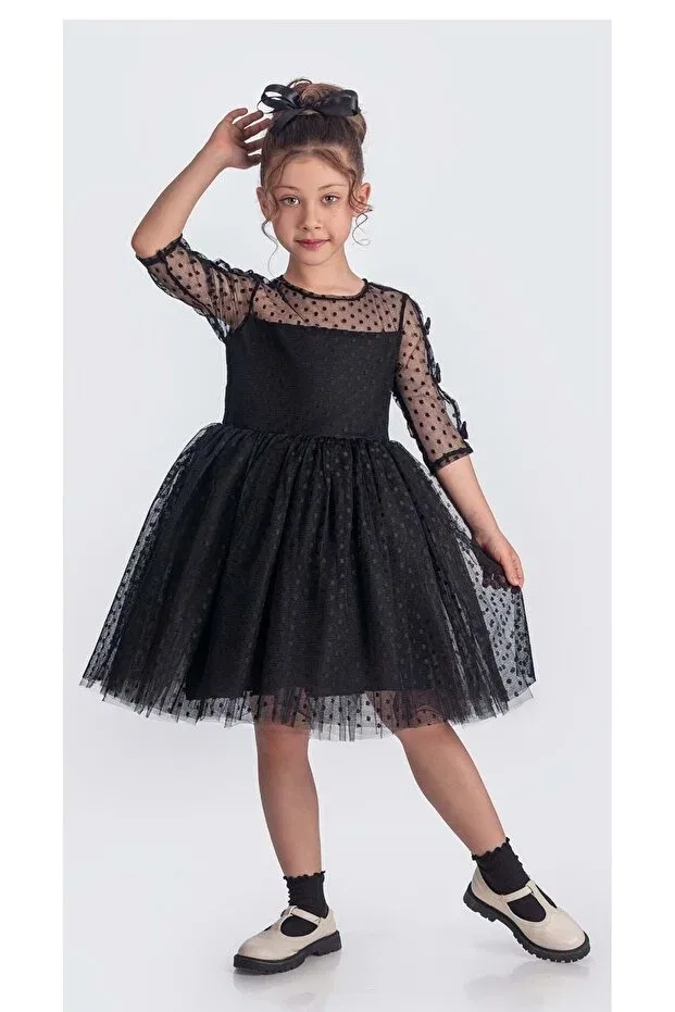Детское платье для девочек с принтом Put-On-Out Mnk Baby&Kids, Black