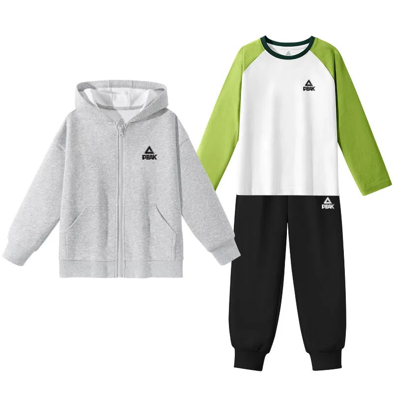 Детский спортивный костюм с капюшоном PEAK, Light Heather Gray