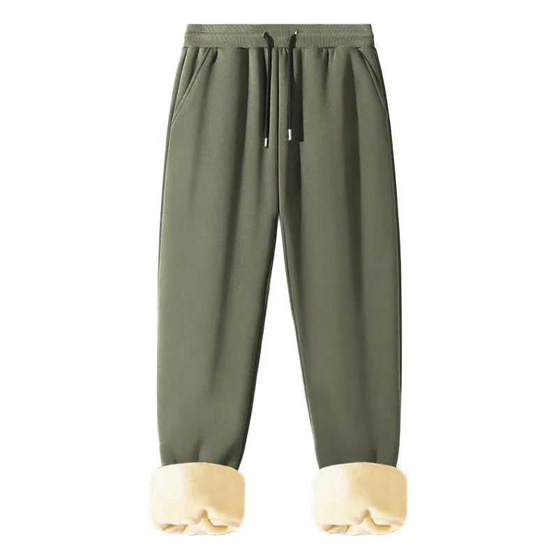 Детские утепленные спортивные штаны на флисе MINISO, Gray Green
