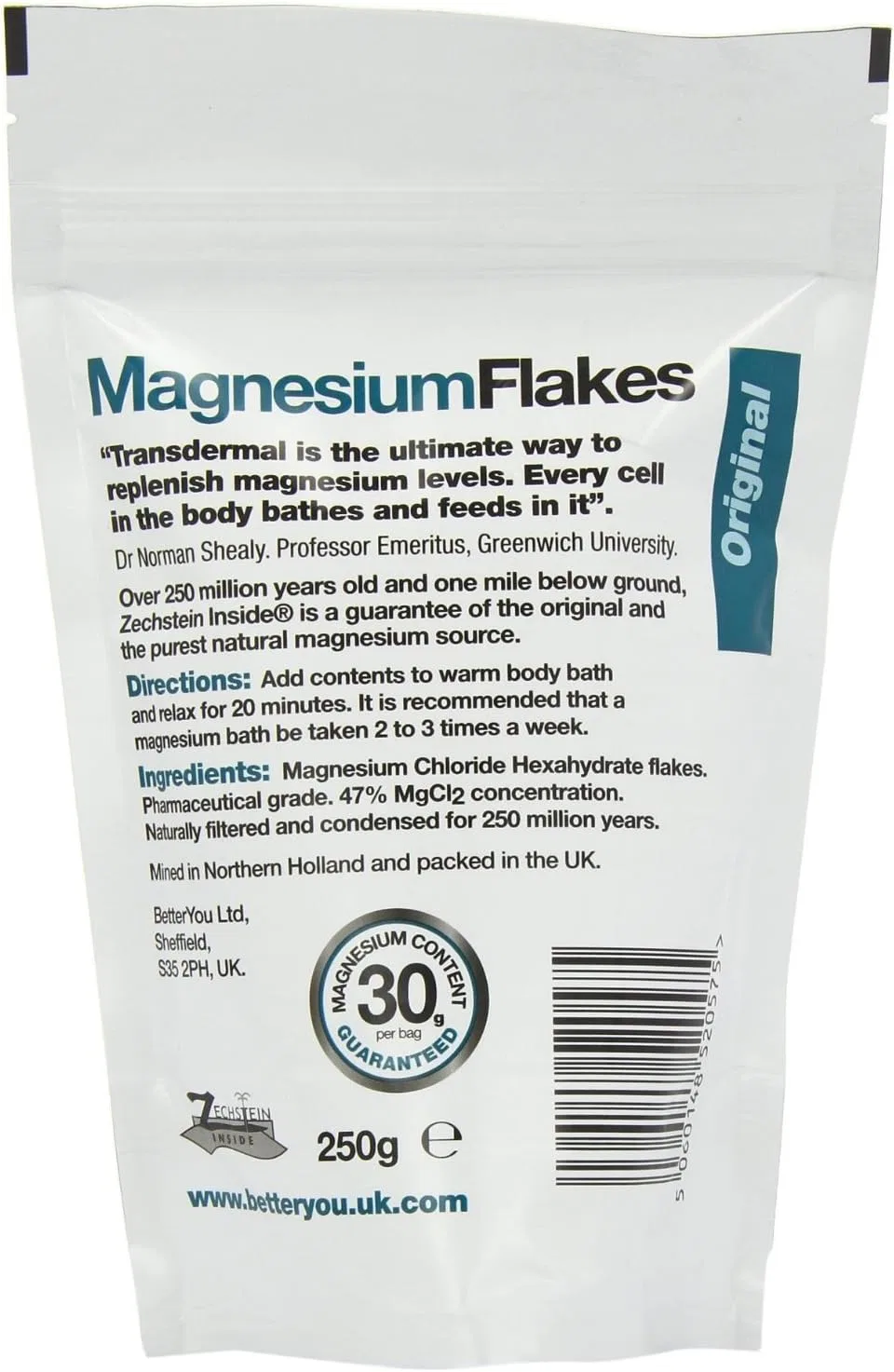 Соль для ванн Magnesium Flakes Body Soak BetterYou, 3 шт, 250 г — фото 3