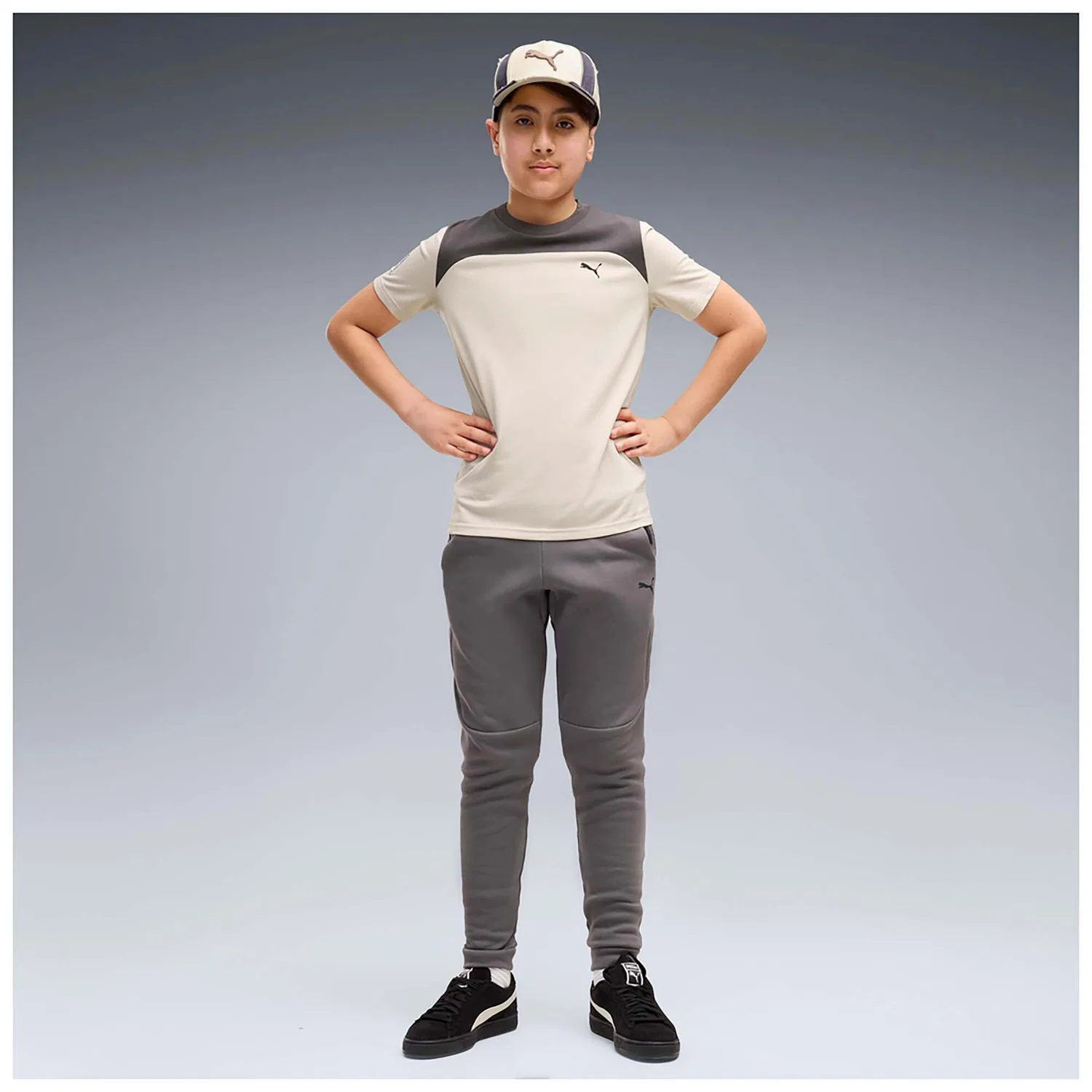 Детская футболка с коротким рукавом Puma Pumatech Essentials Tee B, Silver — фото 4