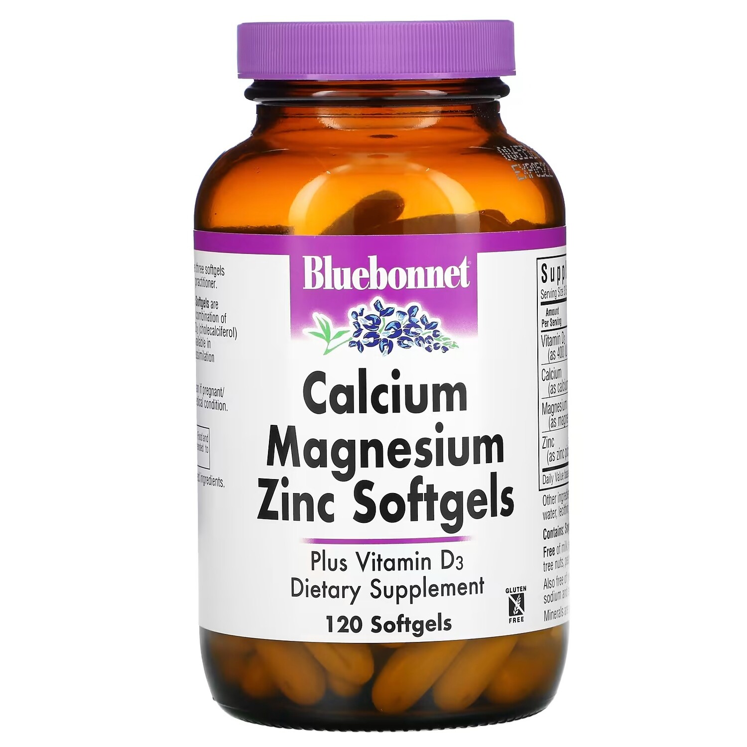 

Кальций, магний и цинк Bluebonnet Nutrition, 120 капсул