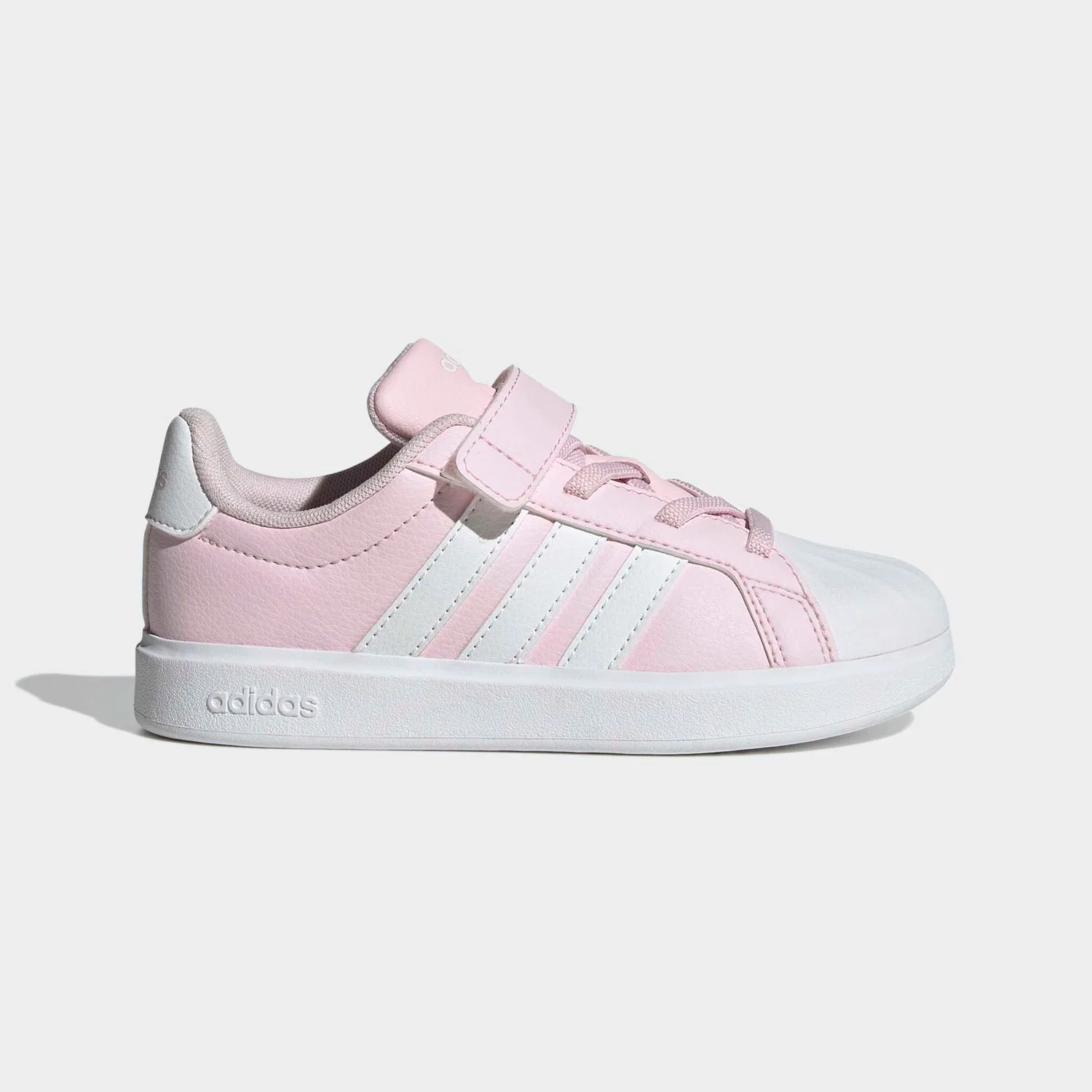 Детские кроссовки с мыском-ракушкой Adidas Sportswear, Clear Pink/White/Grey — фото 2