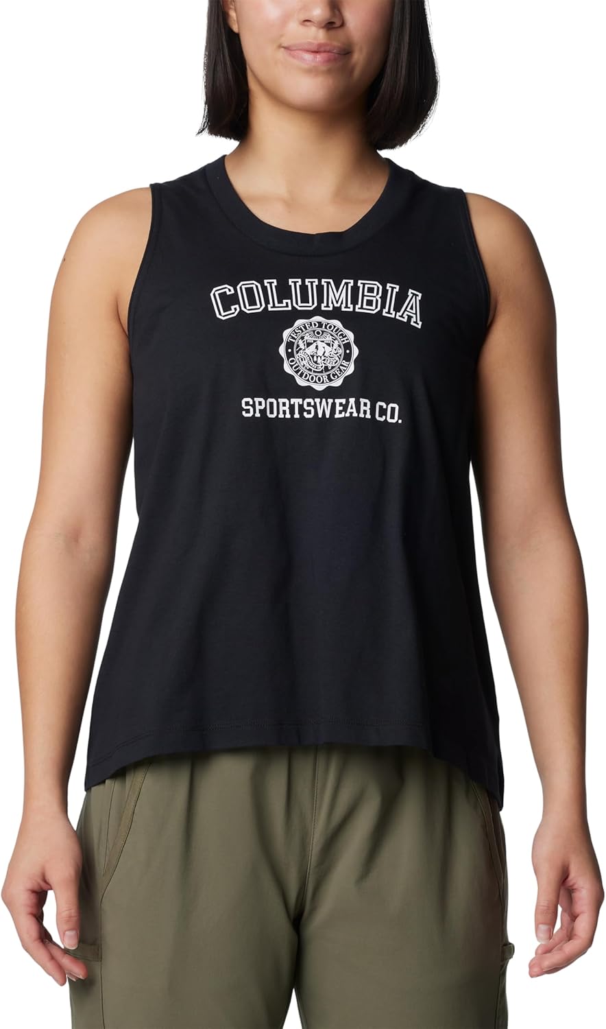 

Женская майка Columbia North Cascades, Black/Csc Emblem Two