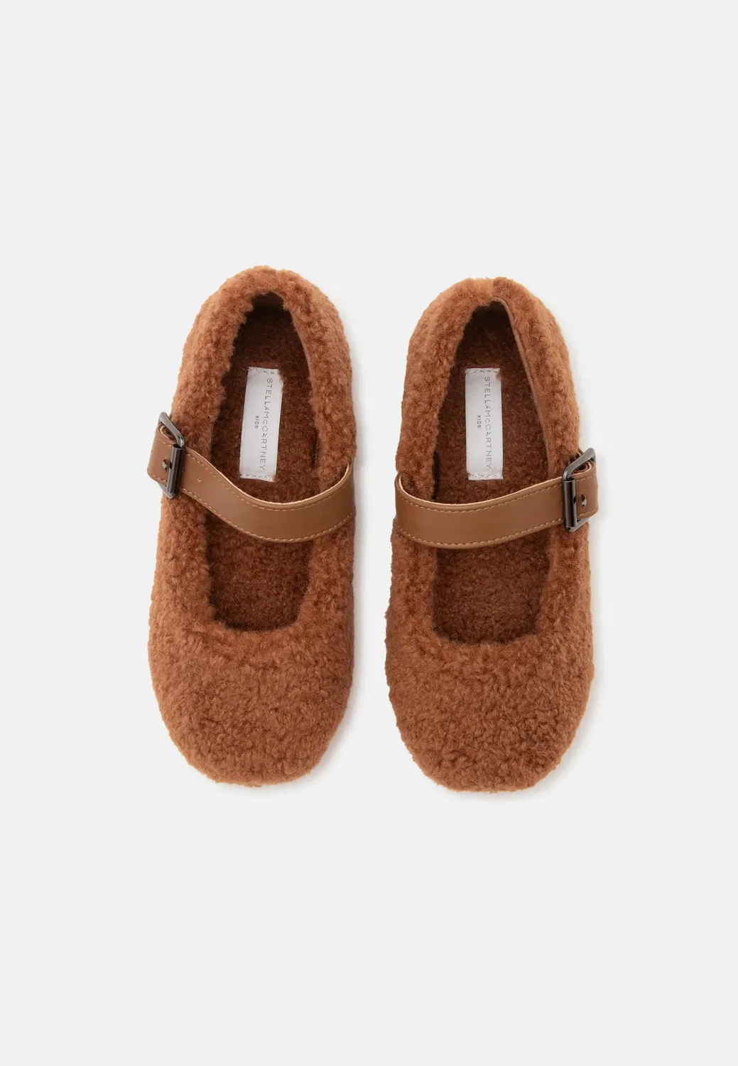 Балетки с ремешком на щиколотке Stella Mccartney Kids, Rust — фото 4