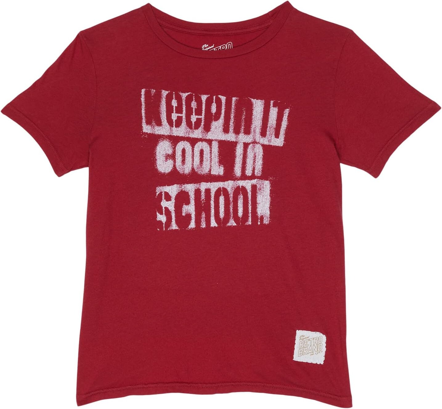 

Футболка The Original Retro Brand Kids Back To School Cotton Crew Neck Tee, цвет Deep Red